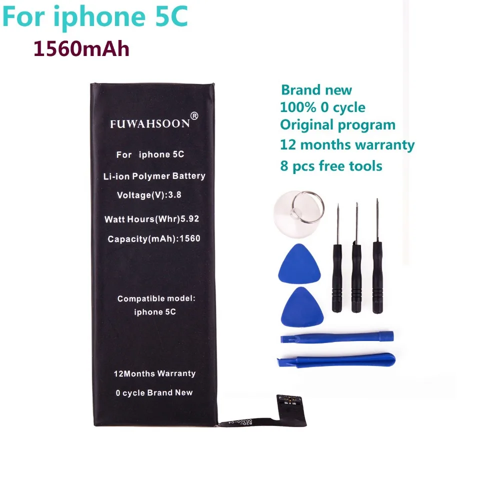 100% оригинал Fuwahsoon бренд Батарея для iphone 5c/5s Замена Батареи оригинальная программа
