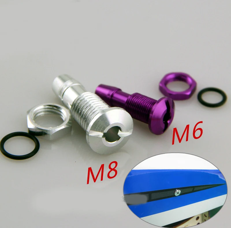 4 шт. модельная сопло для слива лодки M6 M8 Thread алюминиевый сплав цветной