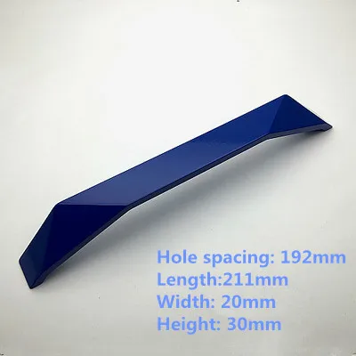 Hole distance 192-4 1,2" 2,5" " Шкаф ручки дверные ручки для ящиков комодов ручки хромированные матовое серебро матовый медный Бронзовый черный 32 64 128 мм - Цвет: Hole distance 192-4