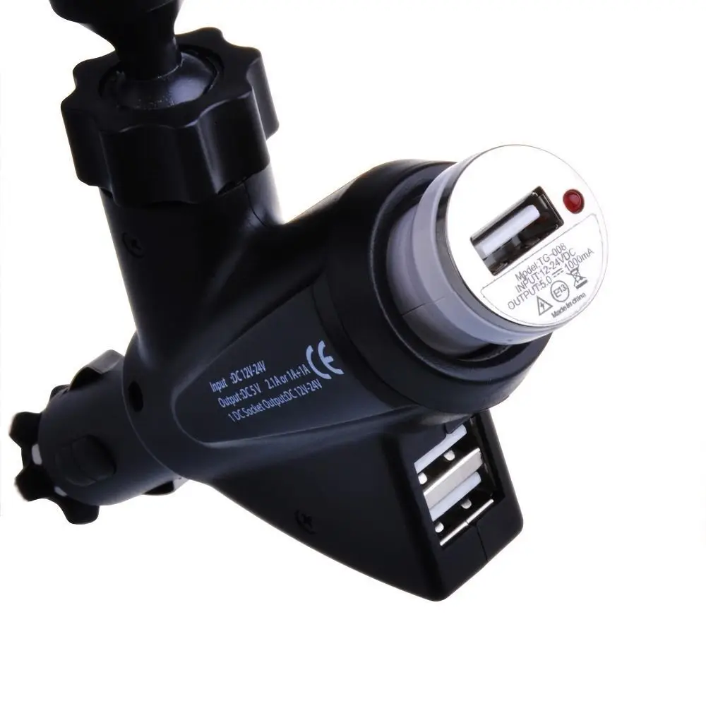Двойной USB 2 порта автомобильное зарядное устройство Универсальный держатель для