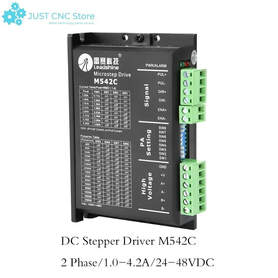 2 фазный Драйвер шагового двигателя Leadshine M542C входное напряжение 24 48 В постоянного