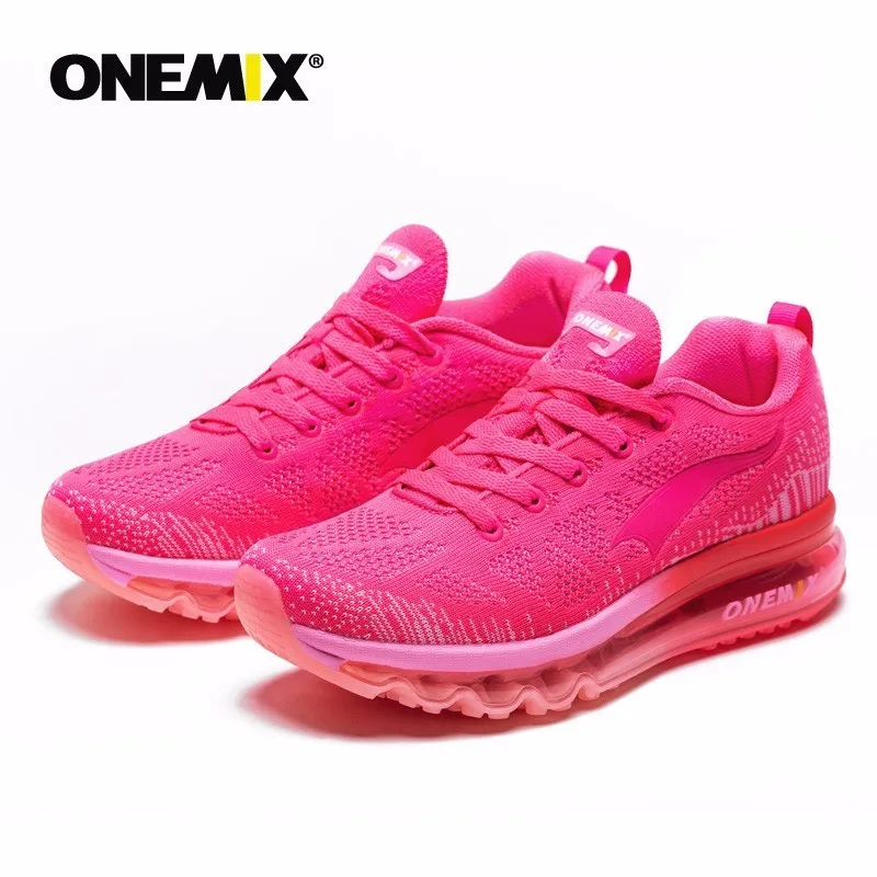 ONEMIX, женская обувь для бега, дышащая уличная белая спортивная обувь, Прогулочные кроссовки для бега, розовые летние Трекинговые ботинки, Размеры 35-43