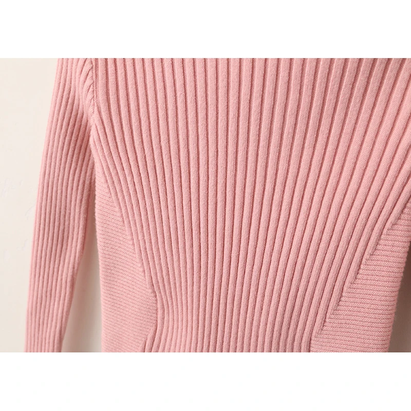 Dosoma/свитер для девочек сезон осень зима водолазка в полоску длинный рукав пояс