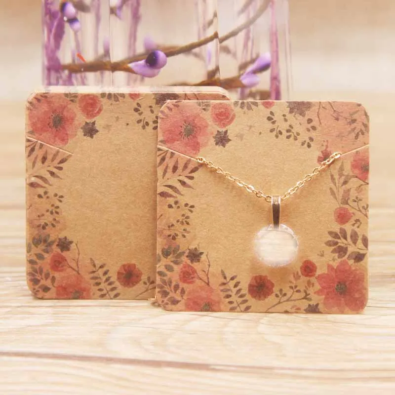 card same as pic 24 Дизайн ювелирных изделий дисплей ожерелье талисманы посылка карты 50 шт крафт Ловец снов/мрамор стиль кулон дисплей бирка - Цвет: card same as pic