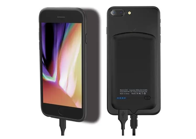 Чехол для зарядного устройства с магнитной адсорбцией для iPhone XR XS MAX X 8 Plus 7 6 S power Bank чехол для зарядки телефонов Android type-C