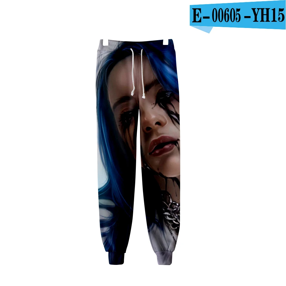 FADUN Tommee 3D Billie Eilish спортивные штаны с принтом модные повседневные штаны для бега теплые/мужские брюки тонкие Kpop мужские и женские брюки - Цвет: pink
