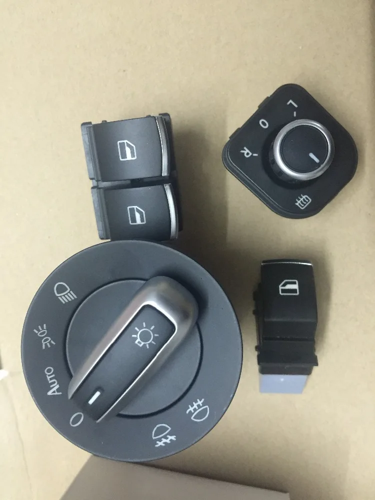 /Бесплатная доставка/Хромированный переключатель фар зеркальный окна для Volkswagen