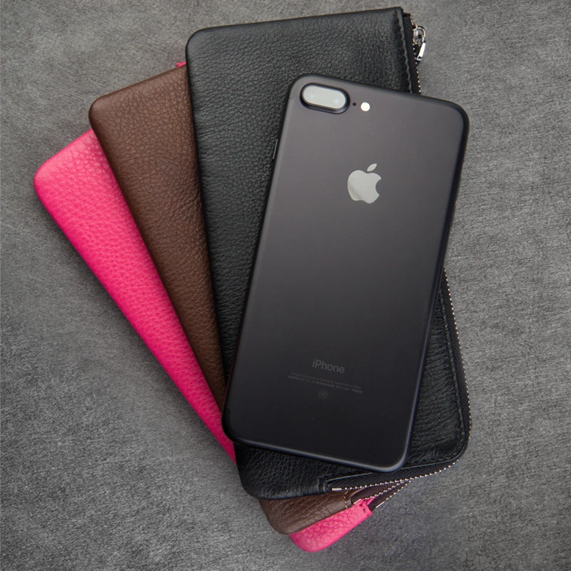 QIALINO Роскошный чехол бумажник из натуральной кожи для iphone 8 plus ручной работы iPhone XS