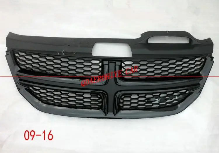 Черный QDAEROHIVE ABS передняя Центральная решетка сетки Гриль Крышка для Dodge Journey 2009 2010 2011 2012 2013 - Цвет: Черный