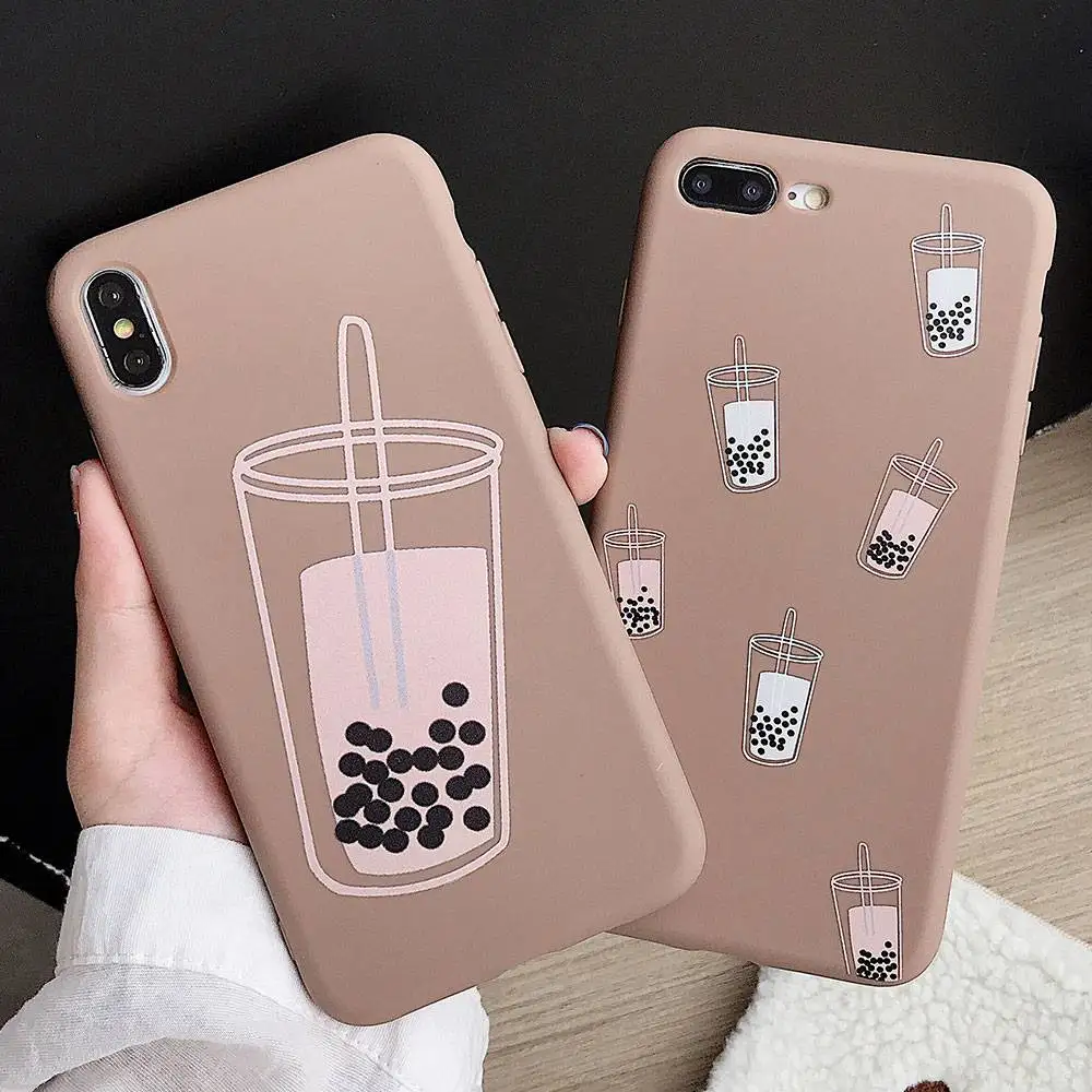 Мягкий глянцевый чехол из ТПУ для iPhone 7 8 Plus XS X XR Xs Max чехлы 6S 6 Модный телефона с