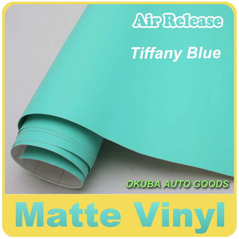 Оптовая Tiffany синяя матовая виниловая пленка для оклейки автомобиля с воздушными