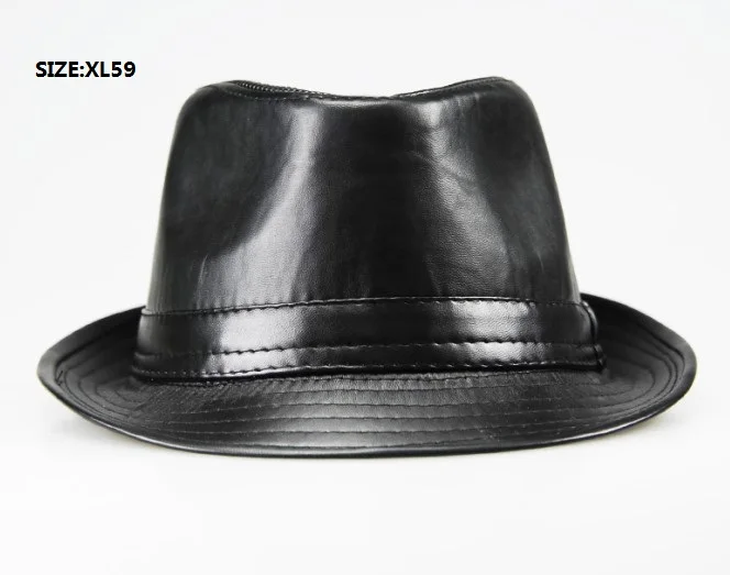 Новинка Ограниченная серия Cappelli Cappello Chapeau Homme Haisum Модные Мужские фетровые шляпы из искусственной кожи винтажные шляпы в стиле джаз хип-хоп Trilby Cs33 - Цвет: 59CM
