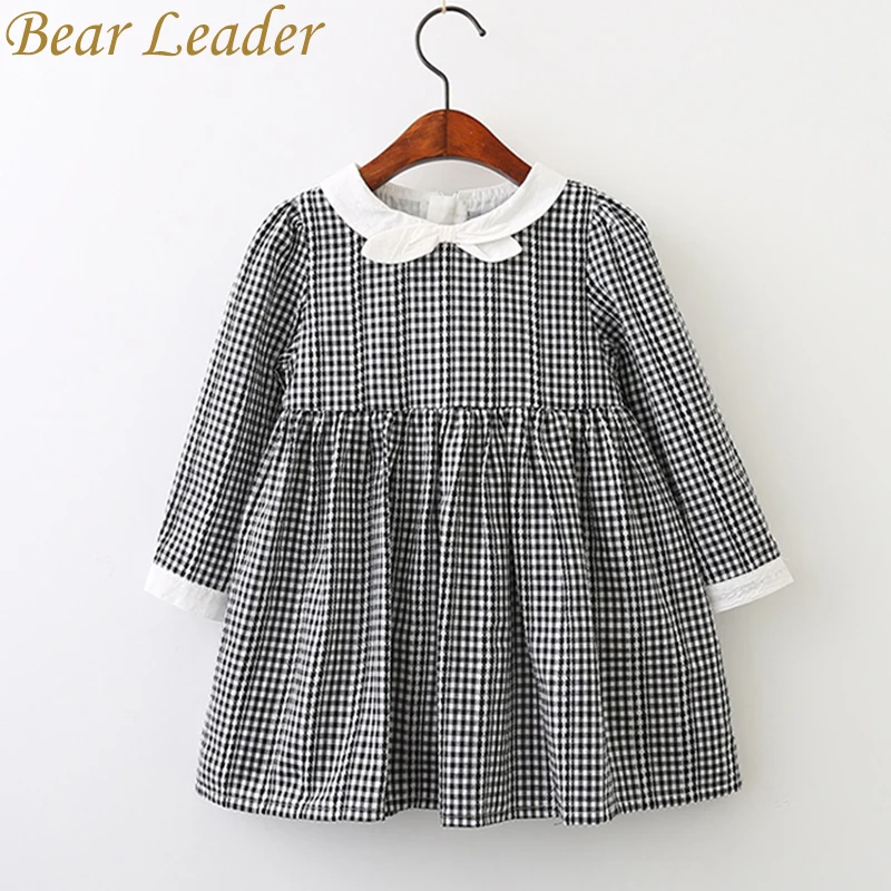 Bear Leader/платье для девочек Новинка 2020 года Сезон весна Брендовая одежда с длинными