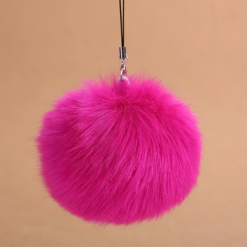 Модный брелок из искусственного кроличьего меха с помпонами женская сумка