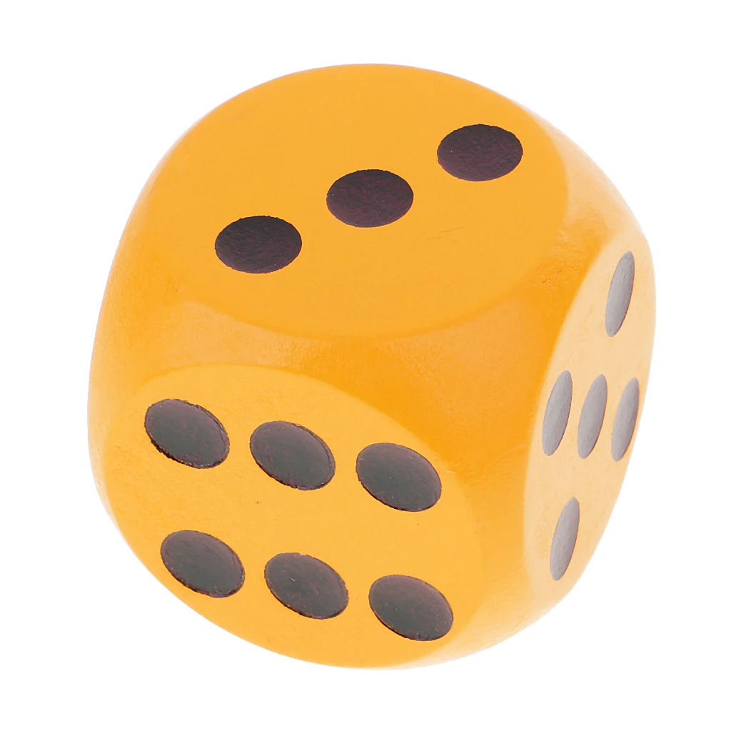 MagiDeal, 5 шт./набор, 3 см, деревянные игральные кости D6, шестигранные точечные игральные кости для D& D TRPG, вечерние игрушки для семейных праздников