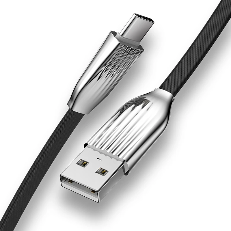 CAFELE светодиодный светильник type C USB кабель для samsung huawei Xiaomi type C порт usb кабель для зарядки прочный кабель для синхронизации данных 1,2 м