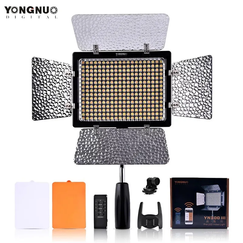 YONGNUO YN300III YN300 III YN-300III 3200 k-5500 K CRI95 светодиодный фото-видео-светильник на выбор с адаптером питания переменного тока+ аккумулятором - Цвет: Белый