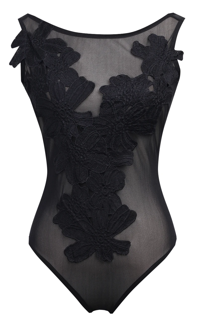 Сексуальные кружевные женские боди без рукавов тянущиеся трико топы для тела