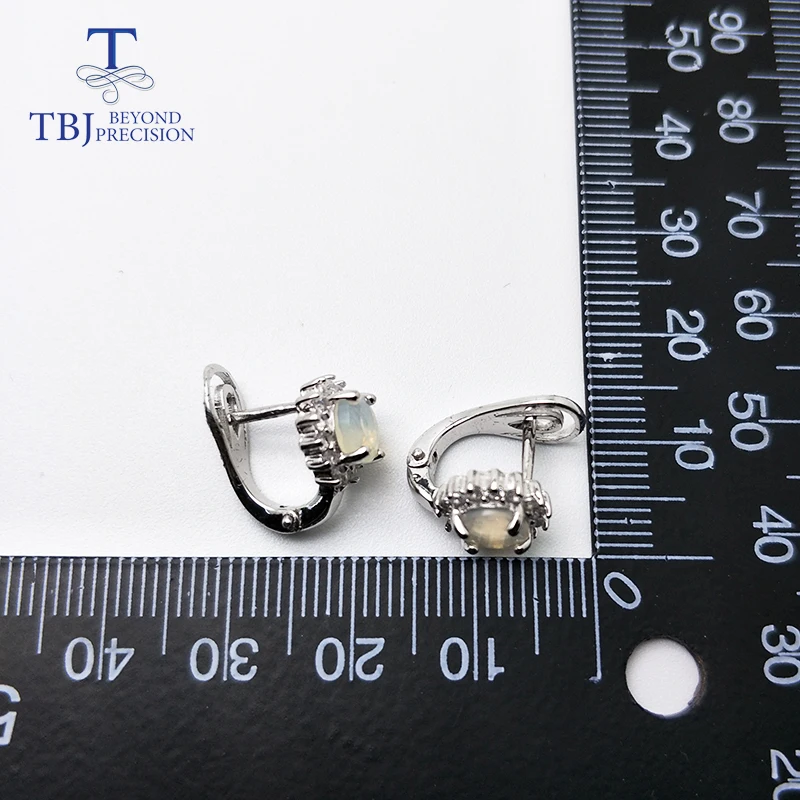 TBJ, новинка, круглые серьги с эфиопским опалом и застежкой, серебро 925 пробы, хорошее ювелирное изделие для женщин, хороший подарок