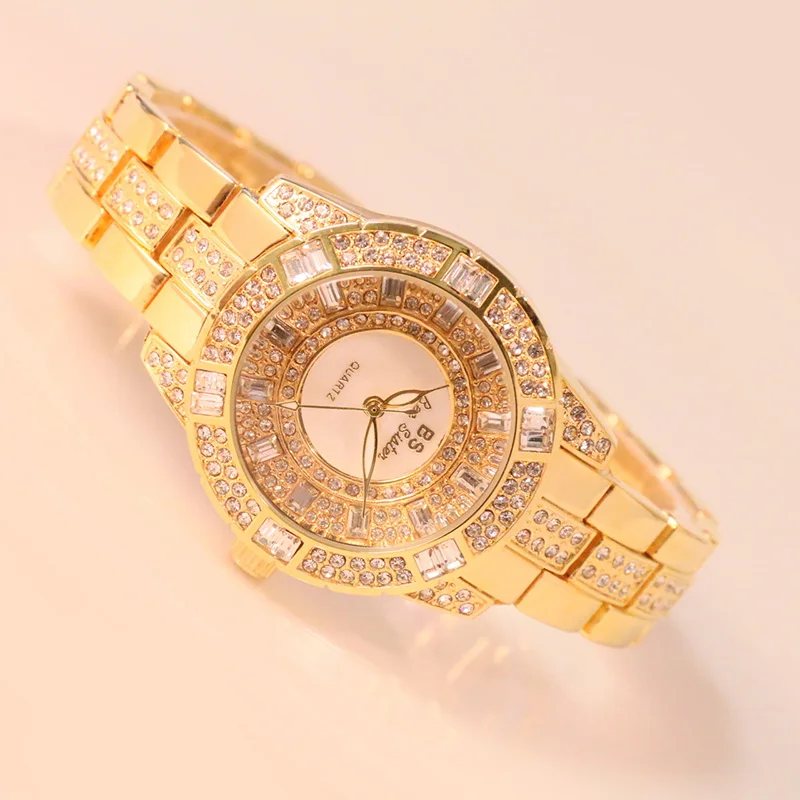 Женские кварцевые наручные часы Reloj Mujer роскошные брендовые с бриллиантами для