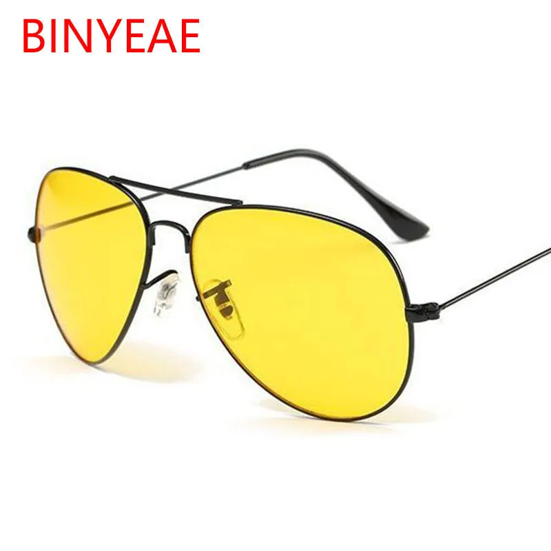 Солнцезащитные очки авиаторы желтые женские солнцезащитные дневного и ночного