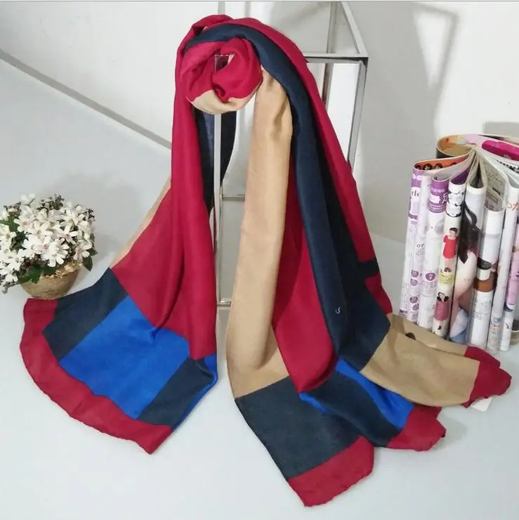 Новый дизайн моды printe каракули заплатил пейсли длинный хлопок платки популярны