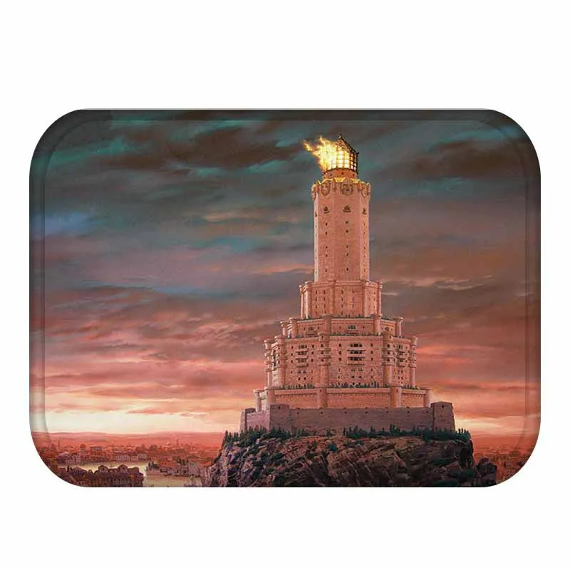 New Welcome Mats Retro Castle Print Area Rug Doormats Bathroom Kitchen Carpet Home Sand Free Living Room Anti-Slip | Дом и сад