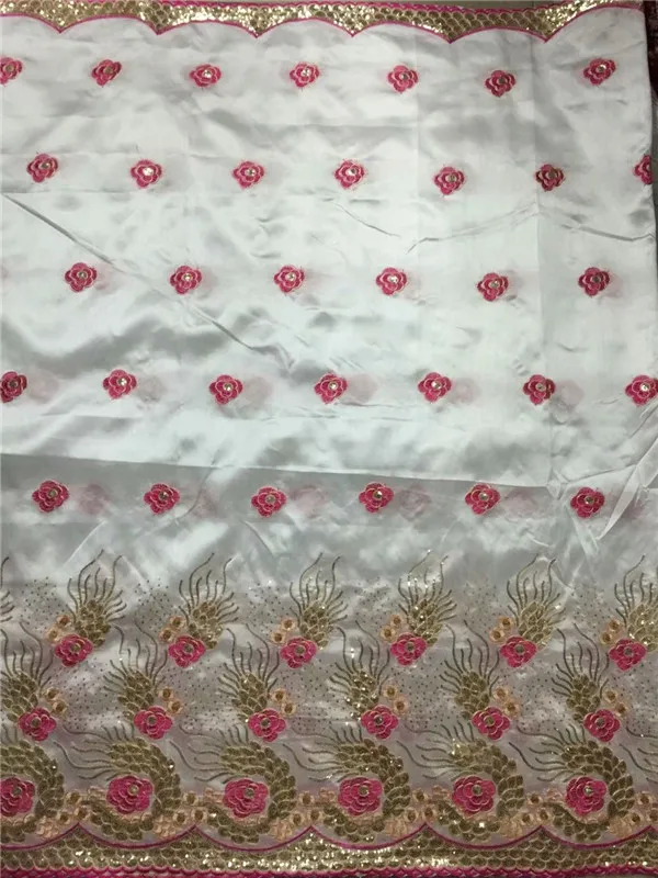 Многоцветная африканская Джордж кружевная ткань с 2 ярдов Тюль Кружева