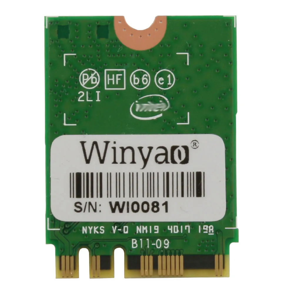 Winyao Беспроводная AC 9260NGW Двухдиапазонная 1 73 Гбит/с Wifi карта для NGFF 2 4 г/5 ГГц 802.11ac