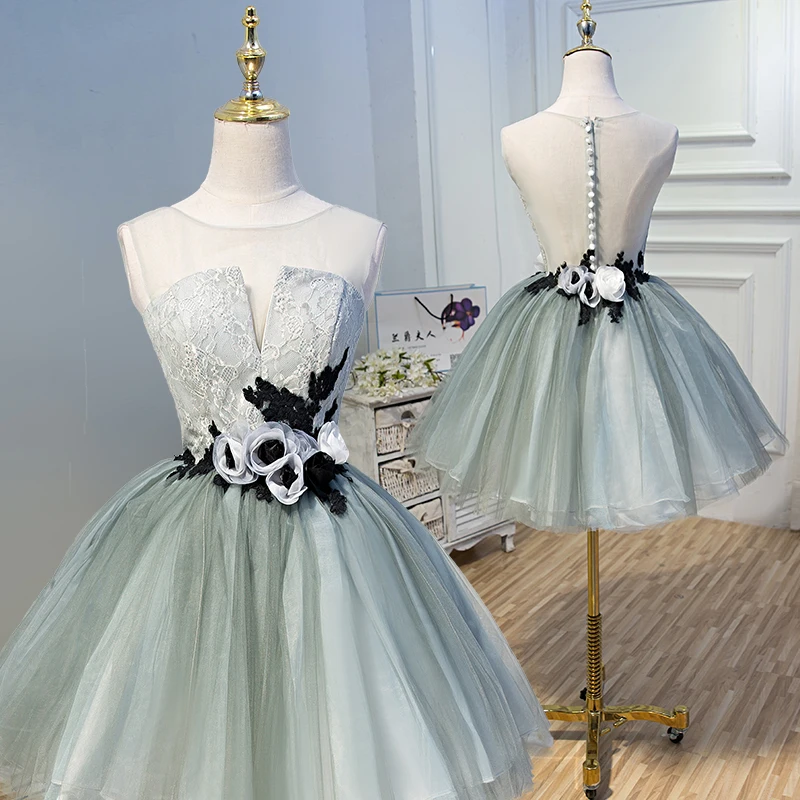Robe De Soriee Новое роскошное коктейльное платье короткое Кружевное Цветочное без