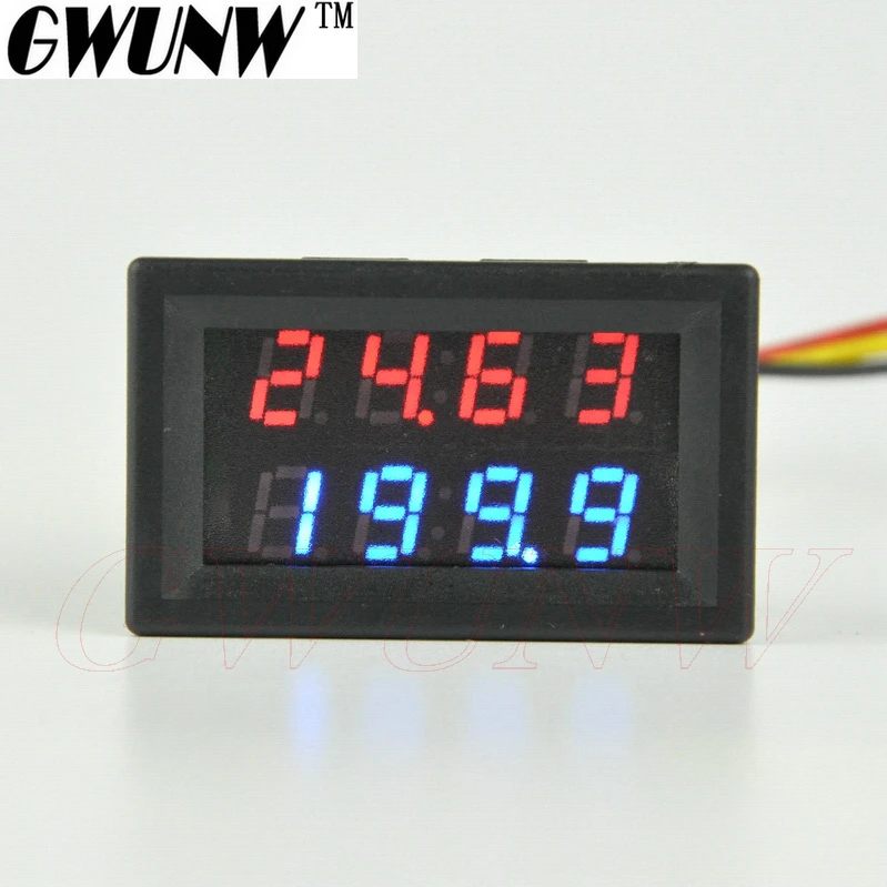 

GWUNW BY42A 200V 200A DC 4 BIT Digital Voltage Ammeter Current Tester Meter Voltmeter Dual Display Red Blue Green LED