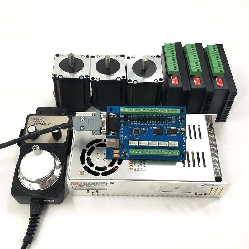 MACH3 USB CNC 5 осевой комплект, 3 шт. Nema 23 шаговый двигатель 57+ 3 шт. DM542 Драйвер шагового двигателя+ один MACH3 USB CNC 5 осевая контрольная карта