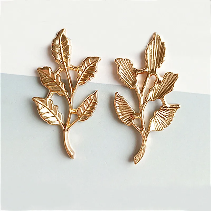 

SEA MEW 20 шт. 25*42 мм модный металлический сплав KC разъемы в форме листьев золотого цвета очаровательные для изготовления ювелирных изделий