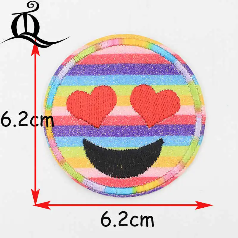 Выражение улыбающееся лицо микс 1 шт. блестки шитье одежда джинсы вышивка нашивки
