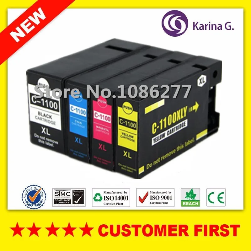 Совместимый с Canon PGI1100 PGI-1100 пигментные чернильные картриджи для MAXIFY MB2010 MB2110 MB2710 |