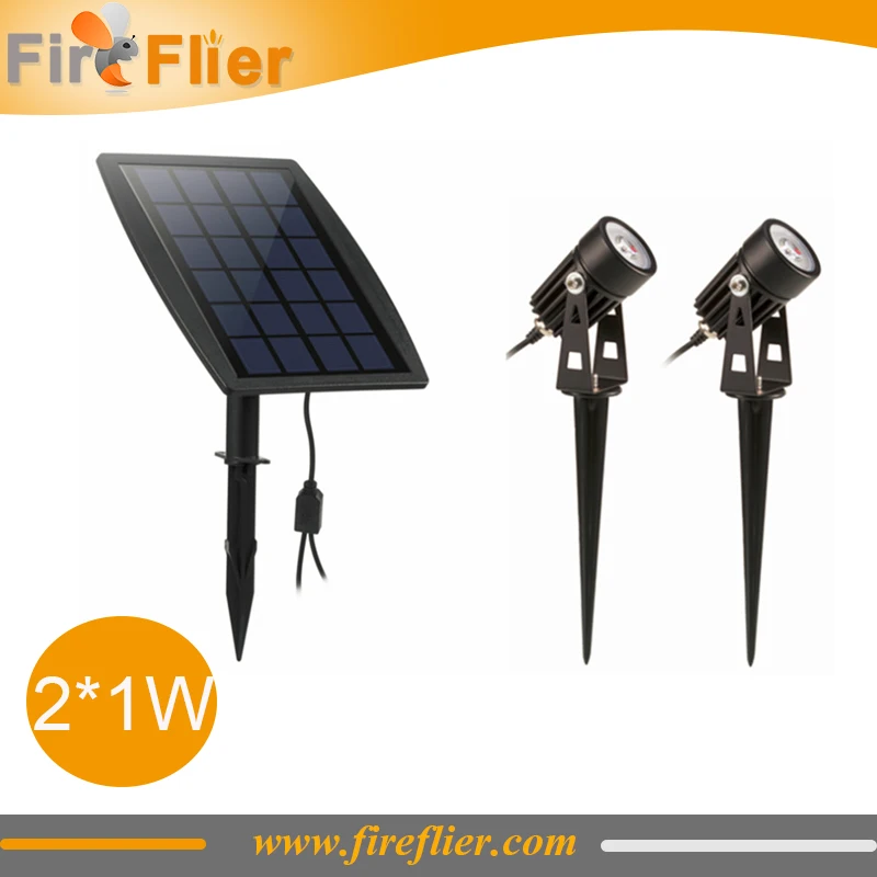 

Free Shipping 12pc solar energy led spotlight 2w flood lamps landscape decorative lighting for park courtyard garden with spike