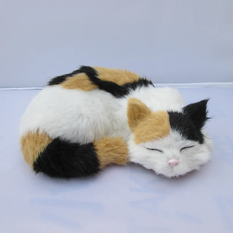 

new simulation sleeping cat toy polyethylene & furs colourful cat doll gift about 23x18x8cm 2355