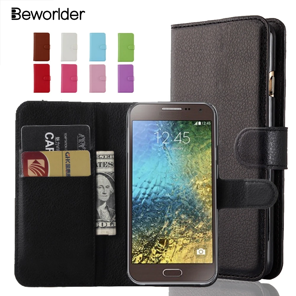 Beworld E5 Высокое качество Личи шаблон бумажник из искусственной кожи чехол для samsung