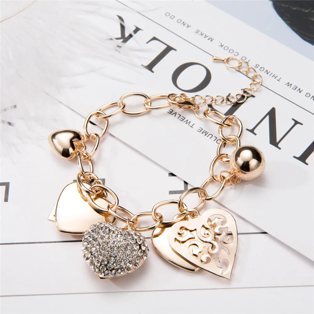 Кристальное сердце браслет B179|crystal heart|heart crystalbracelet heart |