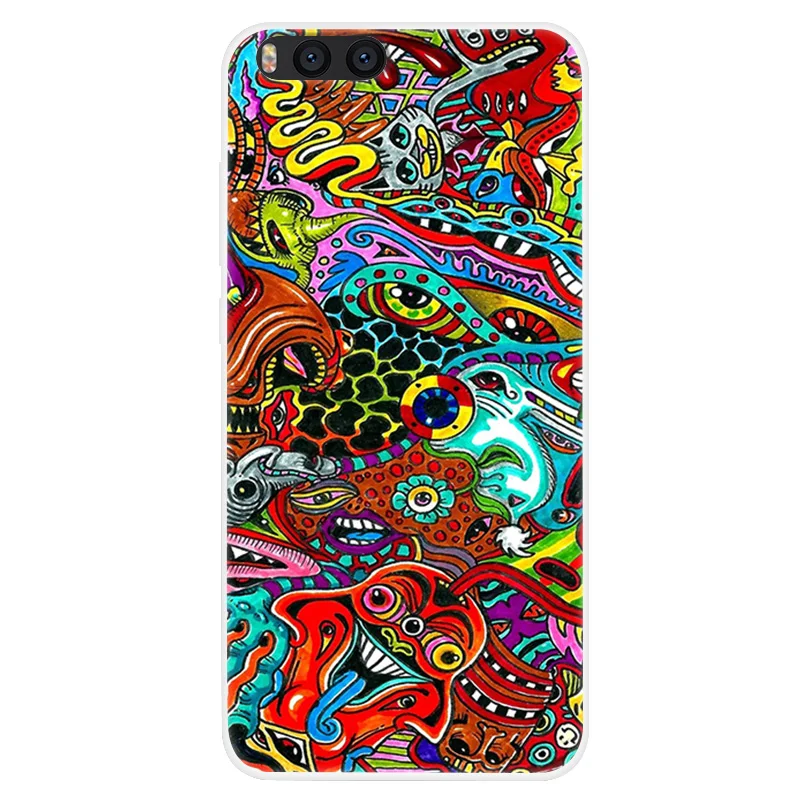 Чехол для Xiaomi Mi Note 3 силиконовый мягкий чехол телефона с рисунком из мультфильма