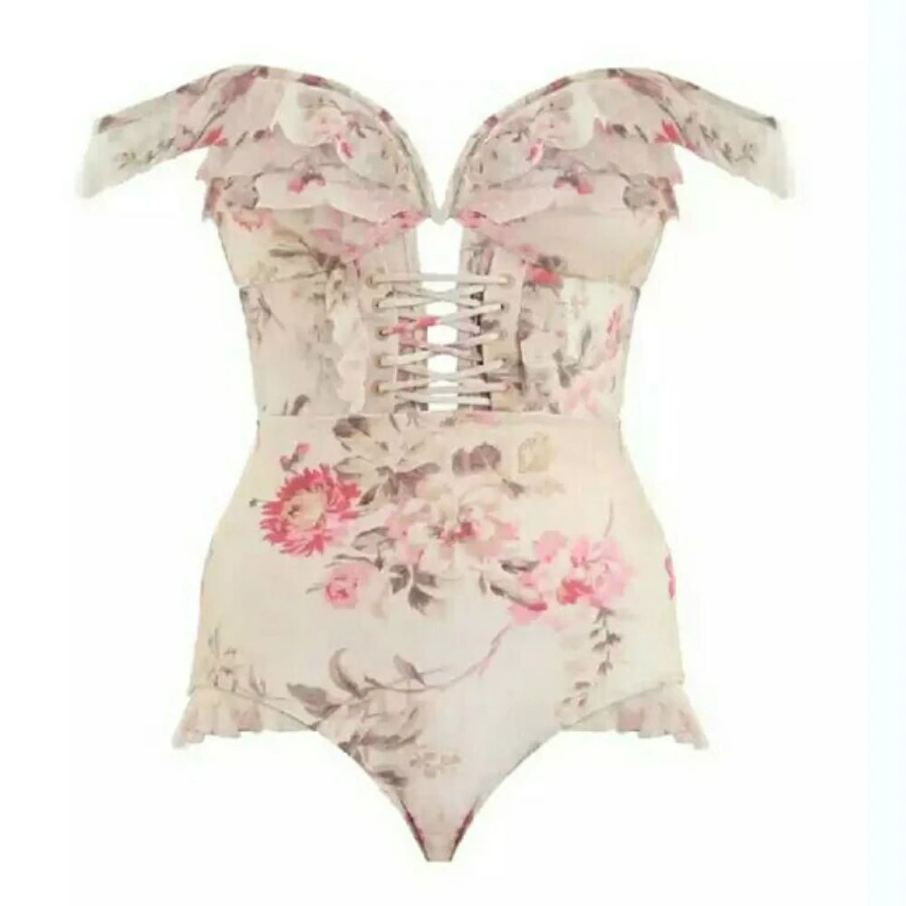 2018 Sexy Floral Print High Waist Swimsuit Ruffle Bikini Push Up Swimwear Women Vintage Biquini Bathing Suit Maillot de Bain |