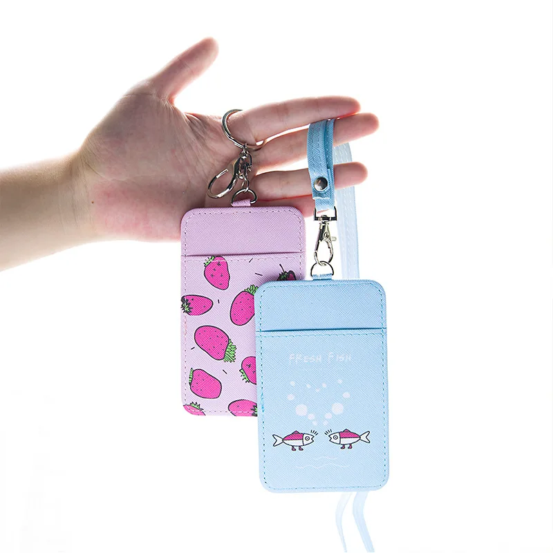 Чехол для карт из ПУ кожи держатель банковских с милыми фруктами | Багаж и сумки