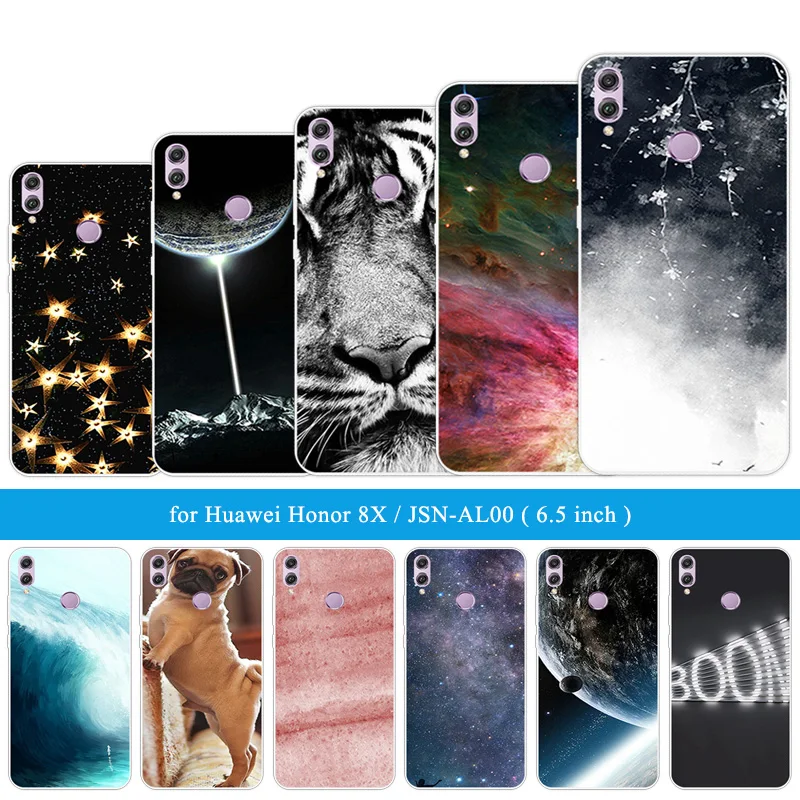 6 5 дюймов для Huawei Honor 8X/JSN-AL00 роскошный черный матовый чехол 8X прозрачный