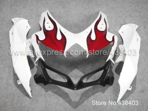 GSX R600 2008 2009 2010 white red flames Body Kit Fairing for Suzuki GSX-R600 08 GSX-R750 10 R 600 750 09 K8 | Автомобили и