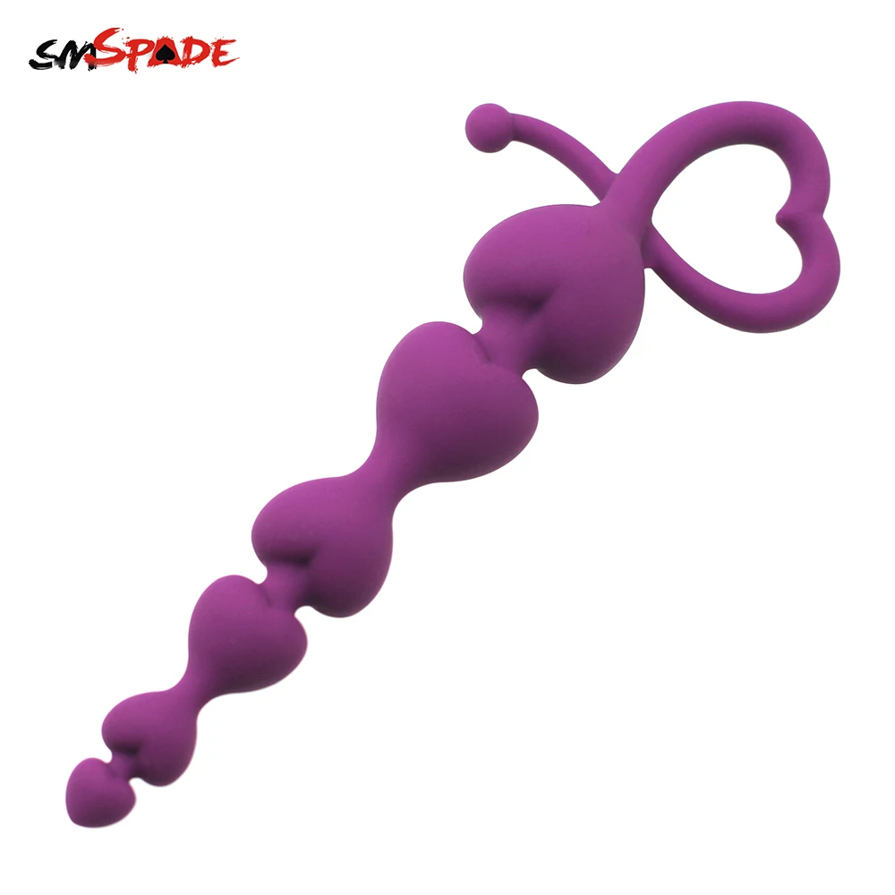 Секс-игрушки Smspade Aual для взрослых силиконовые фиолетовые анальные шарики