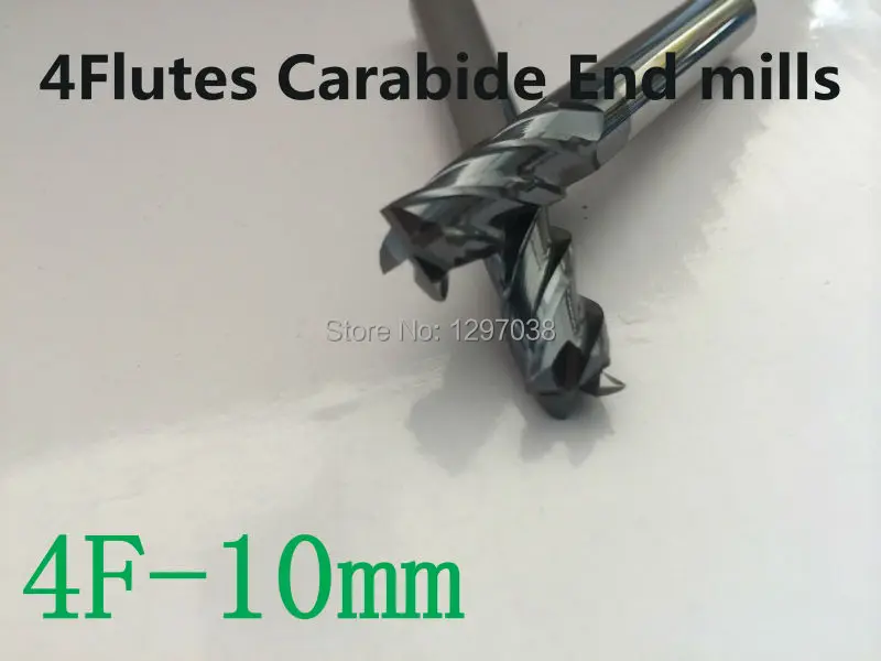 2шт 4 флейты 10 мм микро зерна твердосплавные концевые фрезы фреза токарный станок
