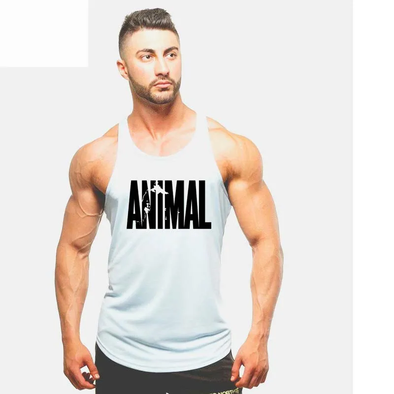 

2018 New Running Men Vest Tanks Fitness Vest Men Bodybuilding Stringer Tank Tops Gym Workout SportsWear Undershirt