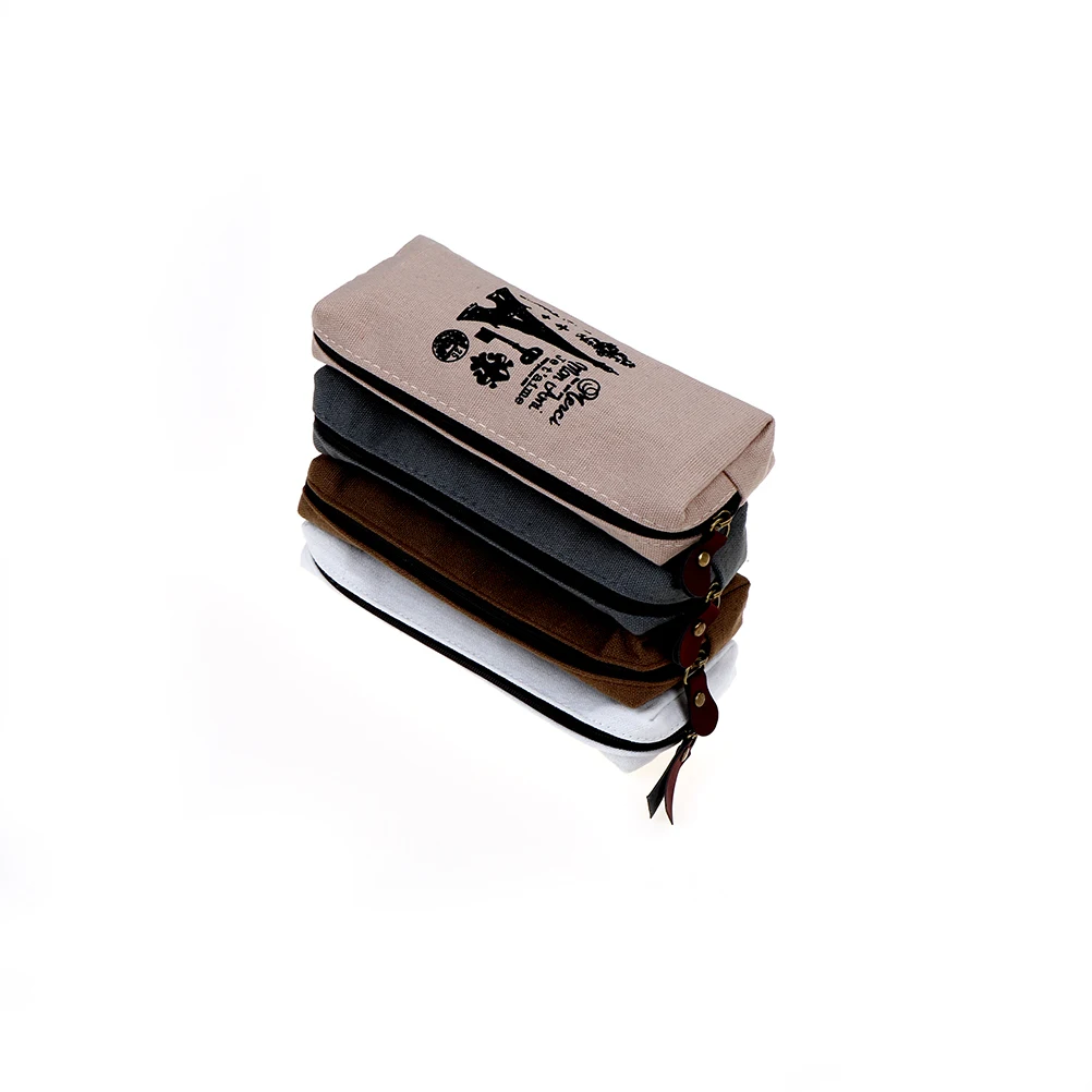Retro Towers Linen Men and Women Holder Storage Bag Simple Creative Paris Style Pattern Pen Pencil Case Office Stationery | Канцтовары