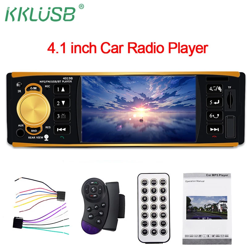 Автомобильное радио Bluetooth 1 din FM Авто Аудио Стерео Авторадио Поддержка камеры