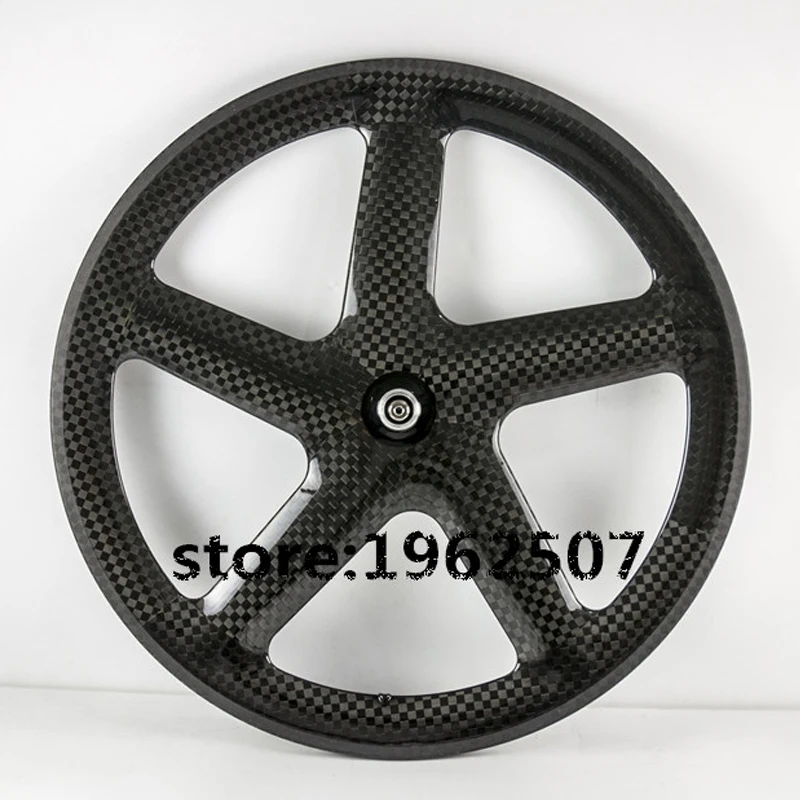 УГЛЕРОДНЫЙ руль 5 спицевое легкое трек Велосипедное колесо колесная fixed gear Карбон